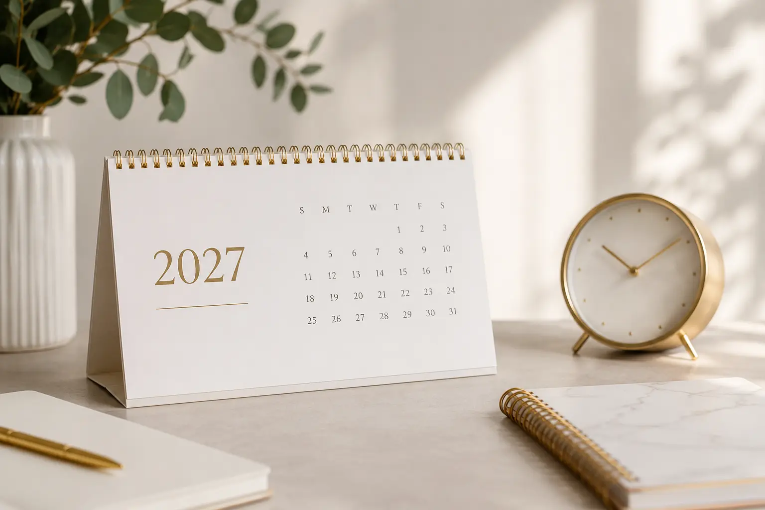Calendar 2027 complet. Zile libere, Paște, Rusalii, minivacanțe și date importante