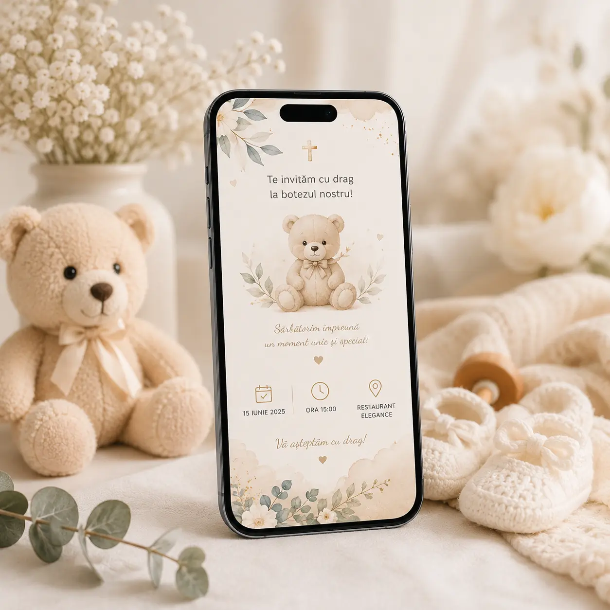 Invitații online pentru botez: elegante, rapide și potrivite pentru familie