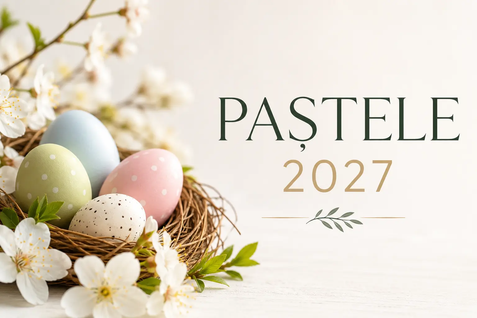 Când pică Paștele în 2027? Data exactă și zilele libere